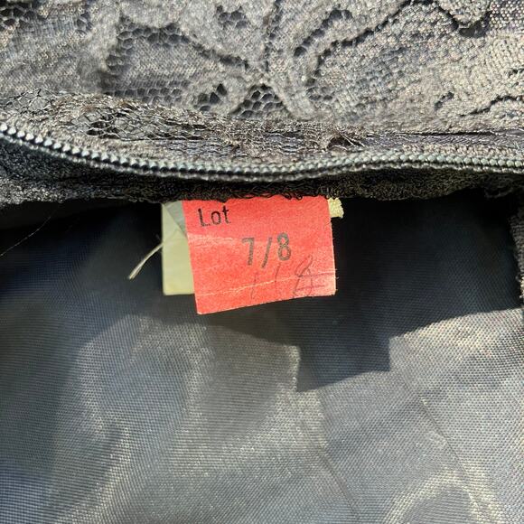 VTG 90s Whimsigoth Dress Sz M Black Lace Tiered Sequins Fairygrunge Sweetheart - Picture 11 of 16